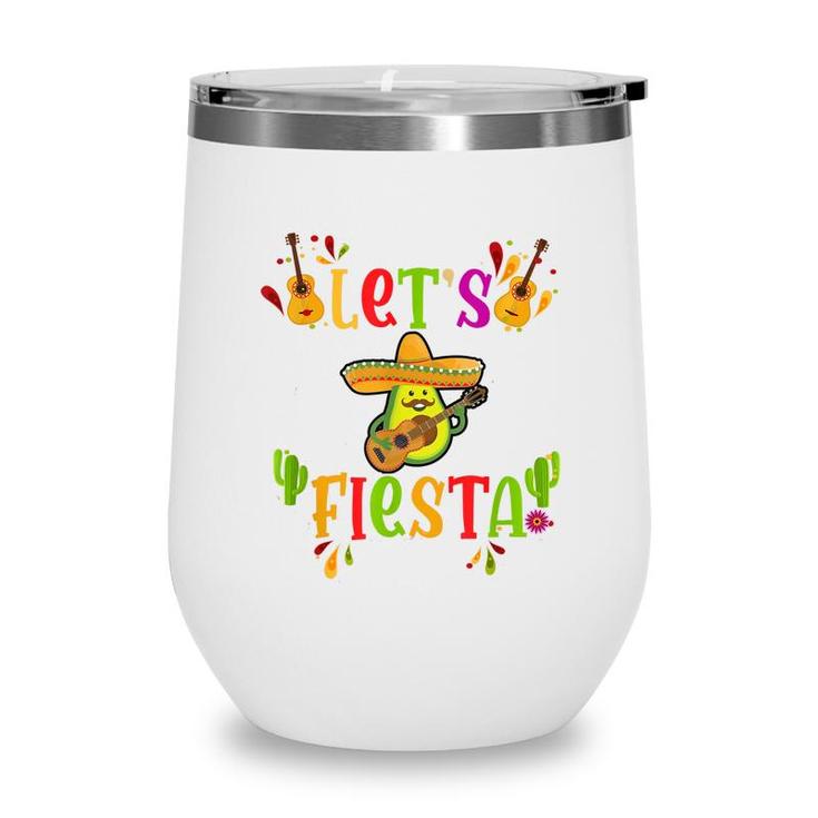 Lets Fiesta Cinco De Mayo Drinko Party 5Th Of May  Wine Tumbler