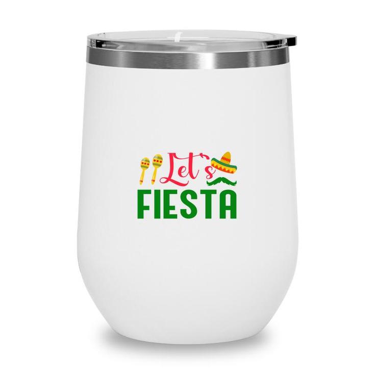 Lets Fiesta Red Green Decoration Gift For Human Wine Tumbler