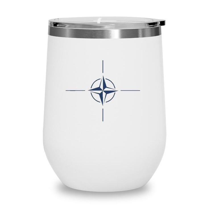 Nato Insignia Allied Forces Wind Rose Wine Tumbler
