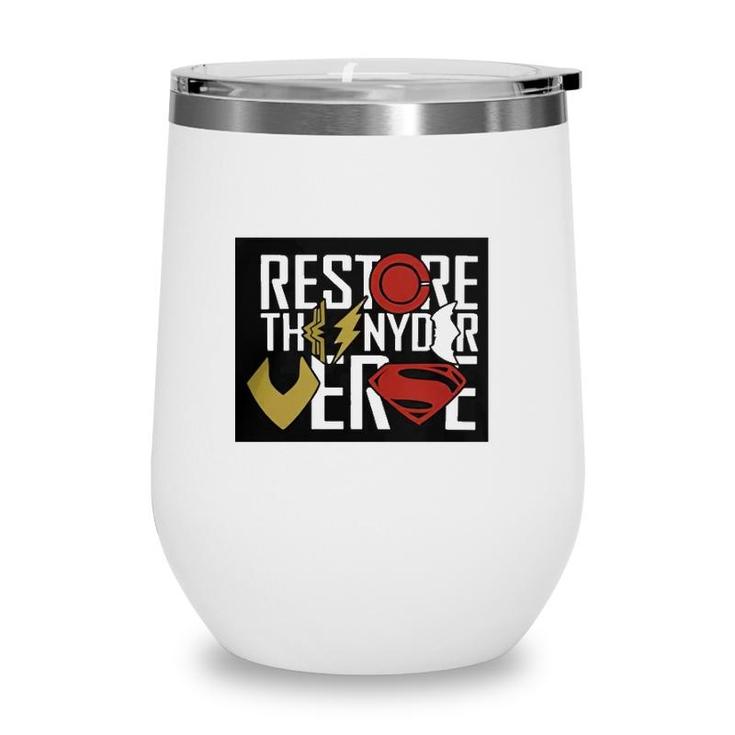 Official Restore The Snyderverse Superhero Wine Tumbler