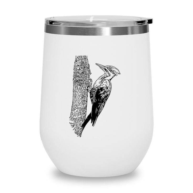 Pileated Woodpecker Bird Lover Gift Wine Tumbler
