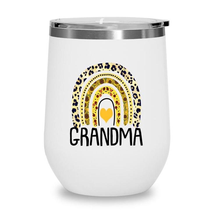 Rainbow Idea Grandma Vintage Mothers Day Gift Wine Tumbler