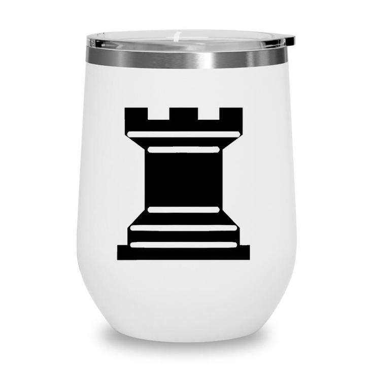 Rook Chess Piece Strategy Board Game Graphic Tee Wine Tumbler