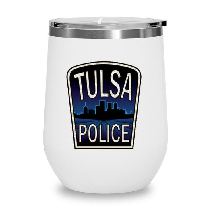 Tulsa Police Department Skyline Gift Wine Tumbler