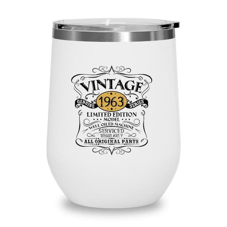 Vintage 1963 59Th Birthday Gift Men Women Original Design Wine Tumbler