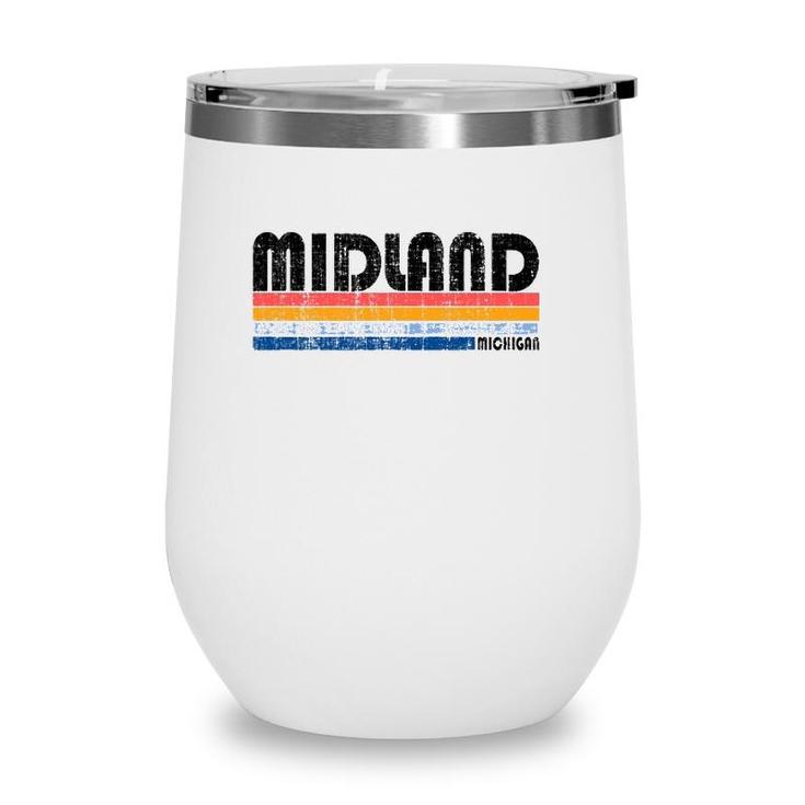 Vintage 70S 80S Style Midland Michigan Wine Tumbler