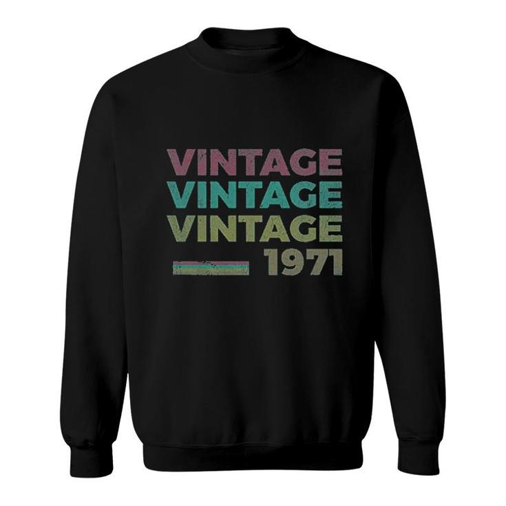 50Th Birthday Gift Retro Birthday  Vintage 1971 Sweatshirt