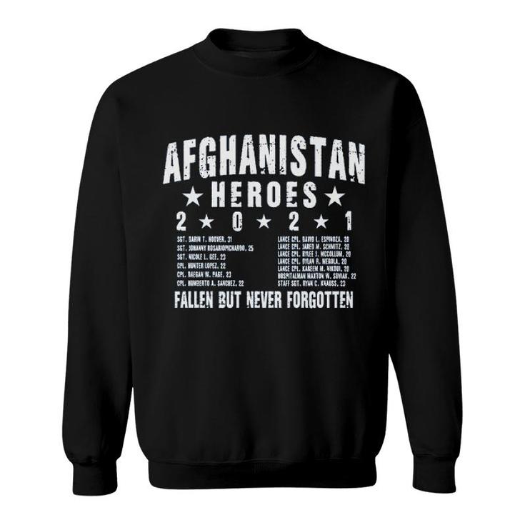 Afghanistan Heroes Fallen But Never Forgotten 2022 Trend Sweatshirt