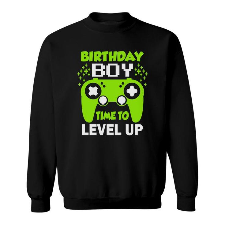 Artwork Boy Matching Video Gamer Time To Level Up Sweatshirt