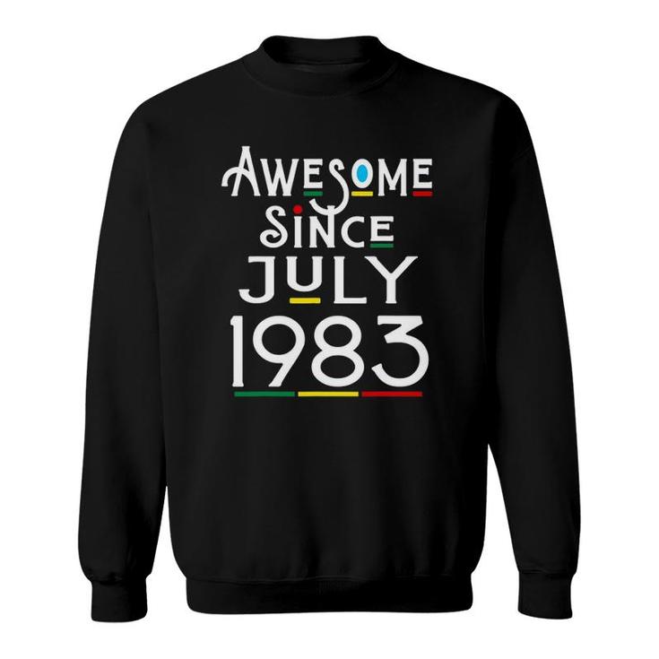 Awesome Since July 1983 38 Years Old Funny 38Th Birthday Sweatshirt