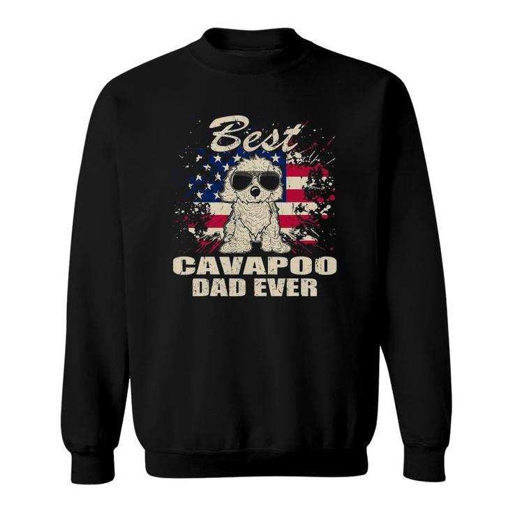 Best Cavapoo Dad Ever Independence Day Vintage Sweatshirt