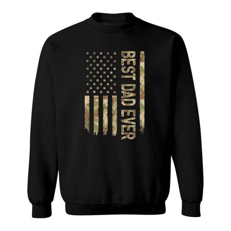 Best Dad Ever Us American Flag Camo Fathers Day Sweatshirt