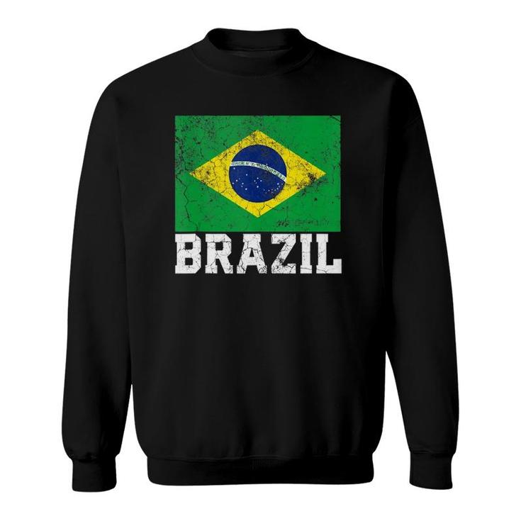 Brazilian Brazil Flag National Pride Family Roots Men Women  Sweatshirt
