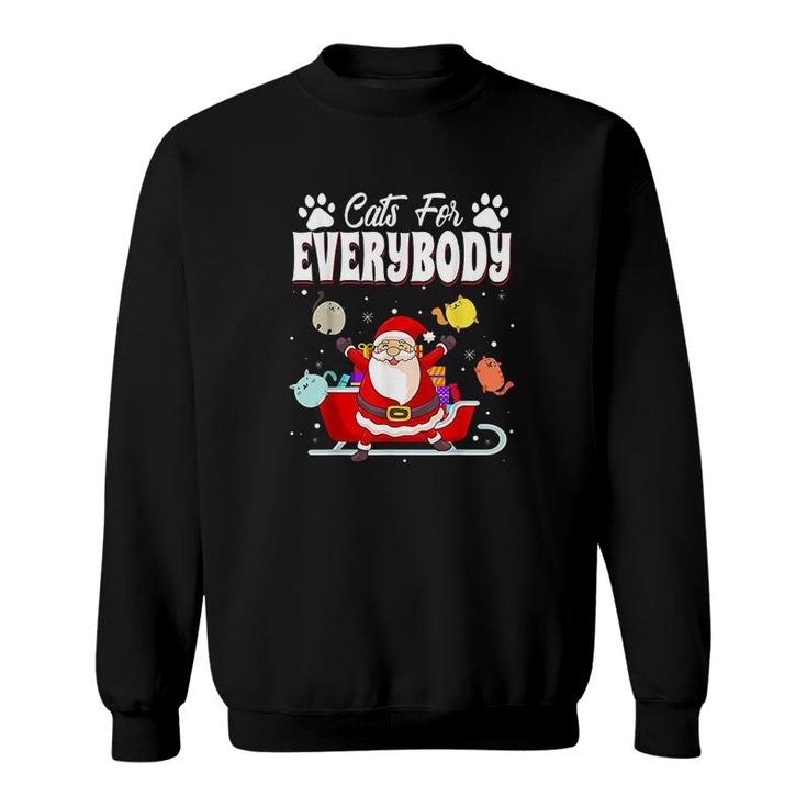 Christmas  Santa Claus Cats For Everybody Sweatshirt
