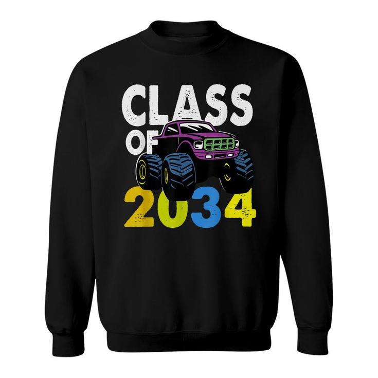 Class-Of 2034 Monster-Funny Truck Kindergarten 2021 Birthday  Sweatshirt