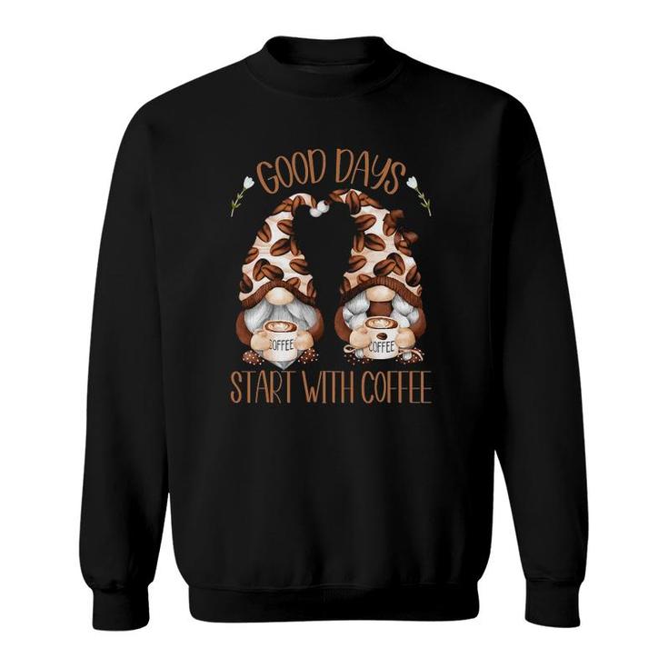 Cute Coffee Gnomies For Women Who Loves Coffee & Gnomies Sweatshirt