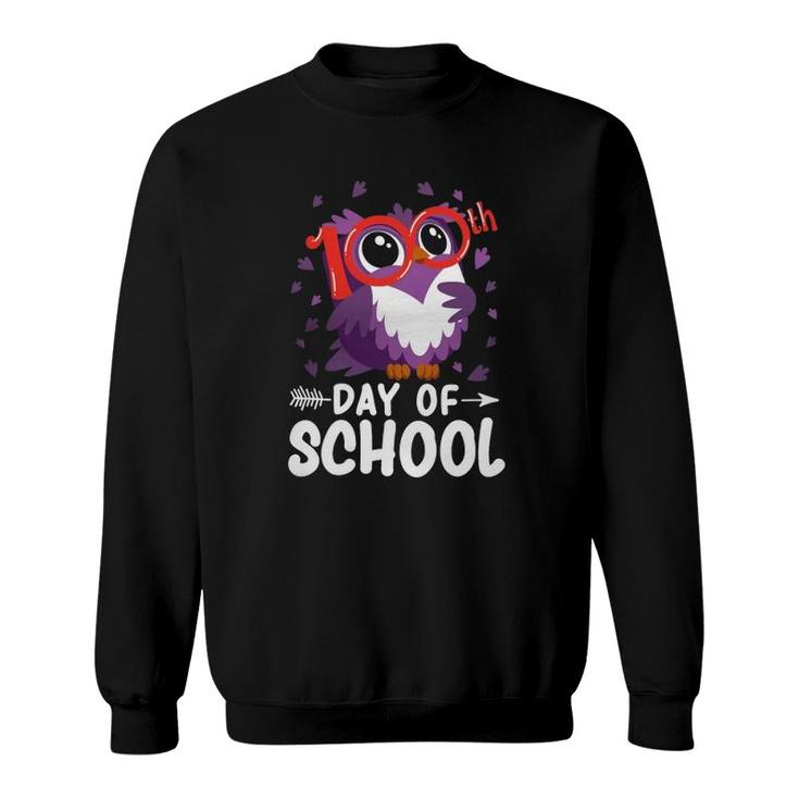 Cute Owl 100Th Day Of School Teacher Student Sweatshirt