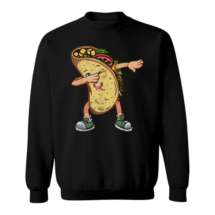 Dabbing Taco Cinco De Mayo Funny Boys Men Mexican Food Dab  Sweatshirt