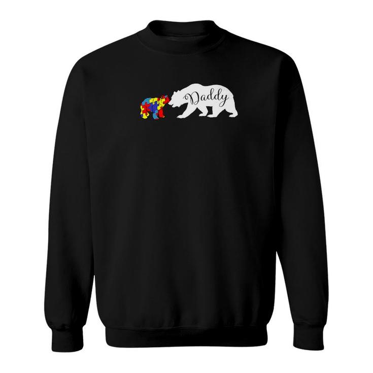 Daddy Bear Autism Awareness Dad Grandpa Men Gift Sweatshirt