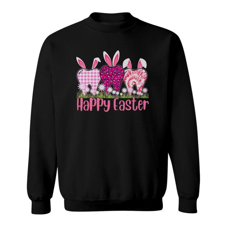 Dentist Happy Easter Day 2022 Bunny Tooth Dental Assistant Sweatshirt