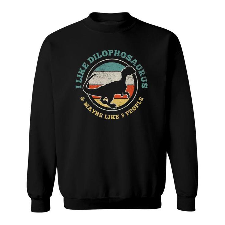 Dilophosaurus Vintage Retro Dinosaur Lover Sweatshirt
