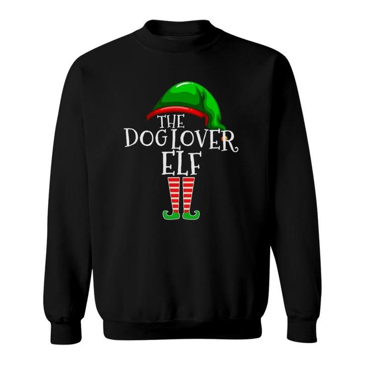 Dog Lover Elf Group Matching Family Christmas Gift Mom Dad Sweatshirt