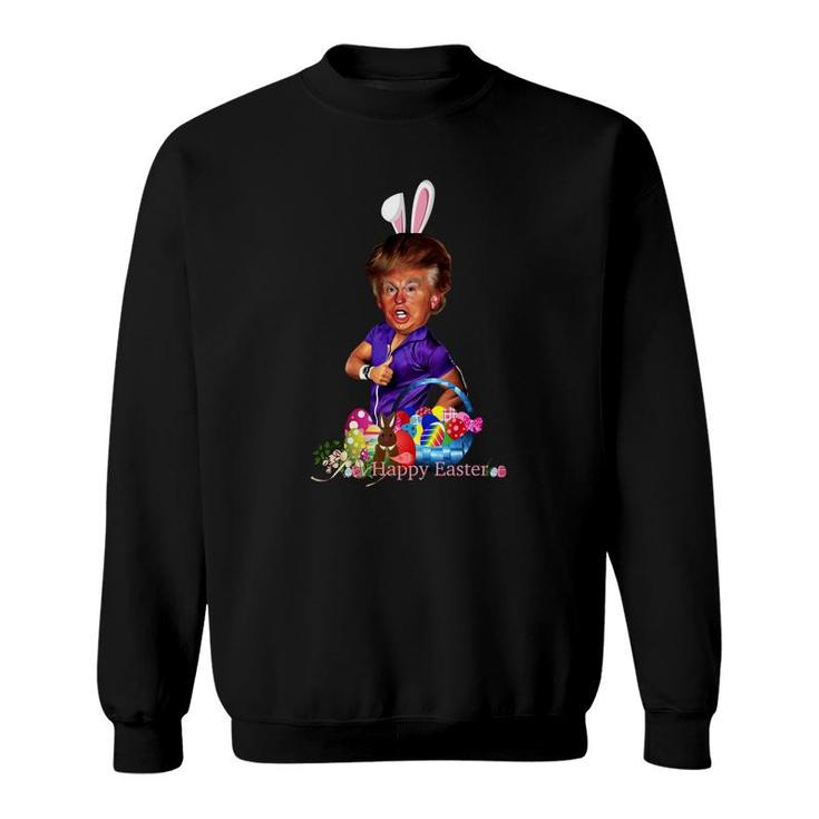 Easter Bunny Donald Trump Funny Top Eggs Sweatshirt