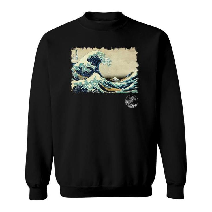 Famous Vintage Japanese Fine Art Great Wave Stylish Design Sweatshirt