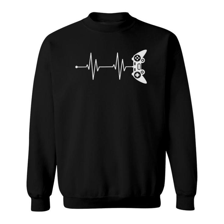 Gamer Heartbeat Gift For Video Game Lover Video Games Sweatshirt