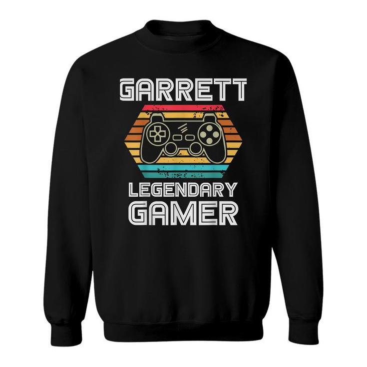 Garrett Legendary Video Gamer Custom Name Personalized  Sweatshirt