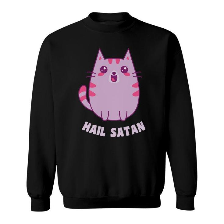 Hail Satanic Kawaii Cat Sweatshirt