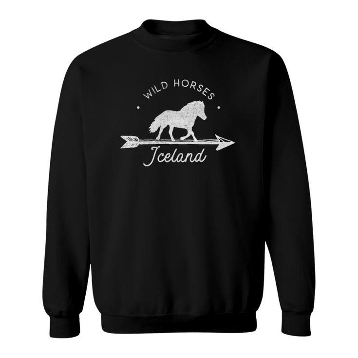 Iceland  Wild Horses Animal Sweatshirt