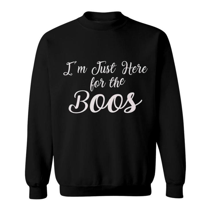 Im Just Here For The Boos Beer Boss Wine Halloween Sweatshirt