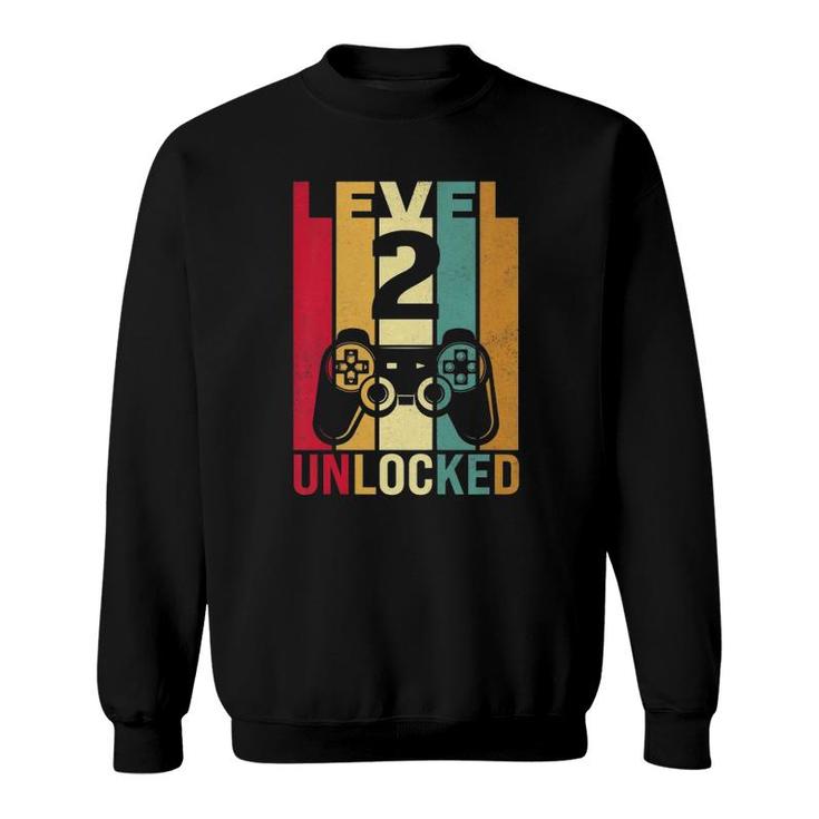 Kids 2Nd Birthday Boy Son Funny Gamer 2 Years Old Sweatshirt