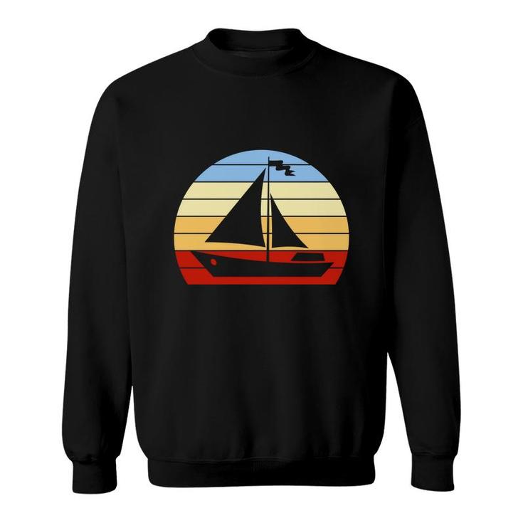 Lake Canoe Trip Boating Vintage 70S Retro Present Sweatshirt