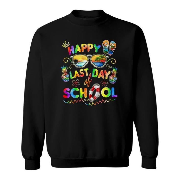 Last Day Of School  For Teacher Off Duty Tie And Dye Sweatshirt