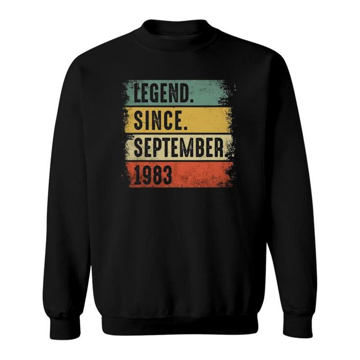 Legend Since September 1983 38 Years Old Birthday Gifts Sweatshirt