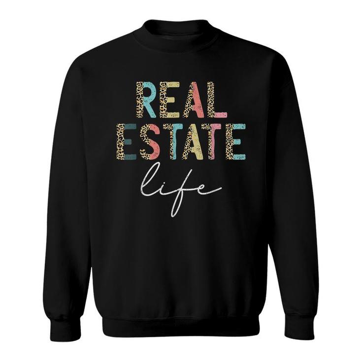 Leopard Real Estate Life Agent Realtor Investor Home Broker  Sweatshirt