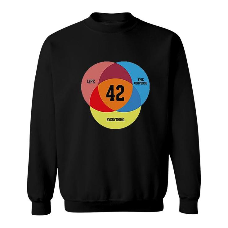 Life The Universe Everything 42 Three Primary Colors Graphic 2022 Sweatshirt