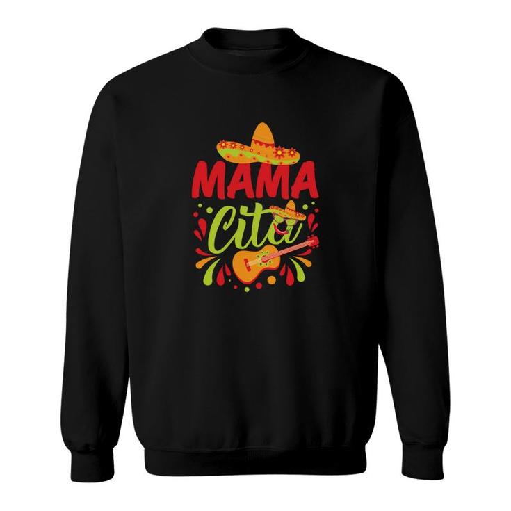 Mama Cita Hat Guitar Colorful Great Gift Sweatshirt