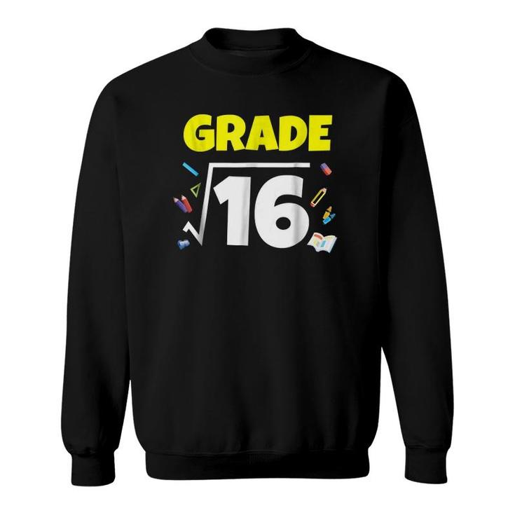 Math Square Root Fourth Grade 4 Back To School Sweatshirt