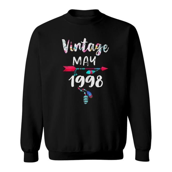 May Girls 1998 23Rd Birthday 23 Years Old Made In 1998 Ver2 Sweatshirt