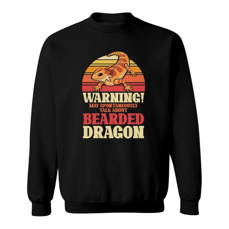 May Spontaneously Talk About Bearded Dragon Vintage Reptile Sweatshirt