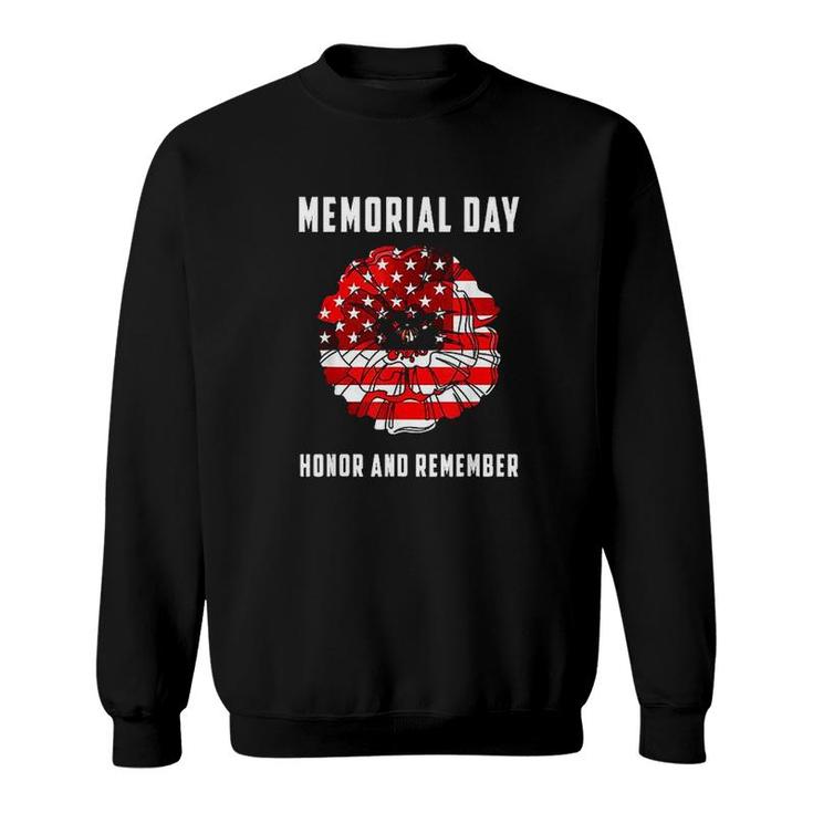 Memorial Day Remember And Honor Proud Veteran Sweatshirt