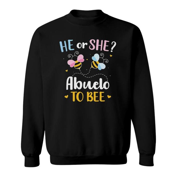 Mens Gender Reveal He Or She Abuelo Matching Family Baby Party Sweatshirt