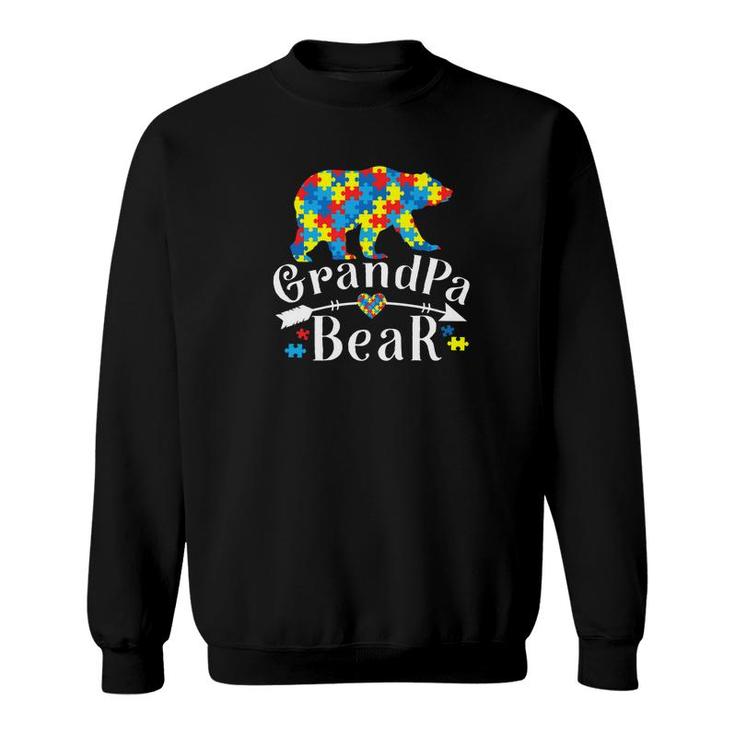 Mens Grandpa Bear Autism Awareness Autism Daddaddy Tee Sweatshirt