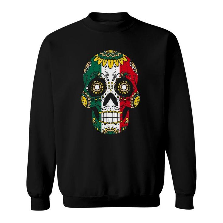 Mens Mexician Dia De Los Muertos Men Sugar Skull Day Of Dead Men Sweatshirt