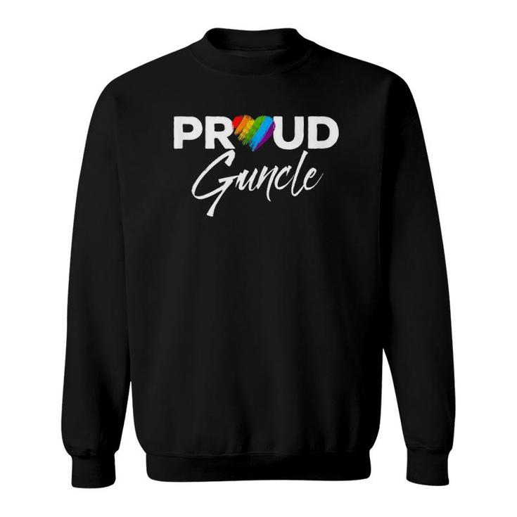 Mens Proud Guncle Gay Pride Month Lgbtq Sweatshirt