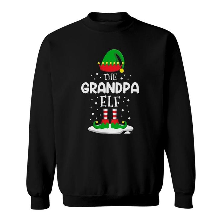 Mens The Grandpa Elf Christmas Family Matching Costume Pjs Sweatshirt