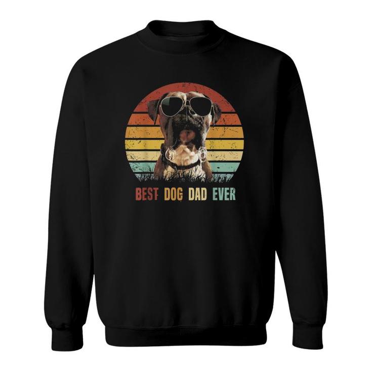 Mens Vintage Best Dog Dad Ever Boxer Dog Fathers Day Gifts Sweatshirt
